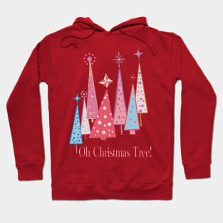 Oh Christmas Tree vintage pastel Christmas illustration Hoodie